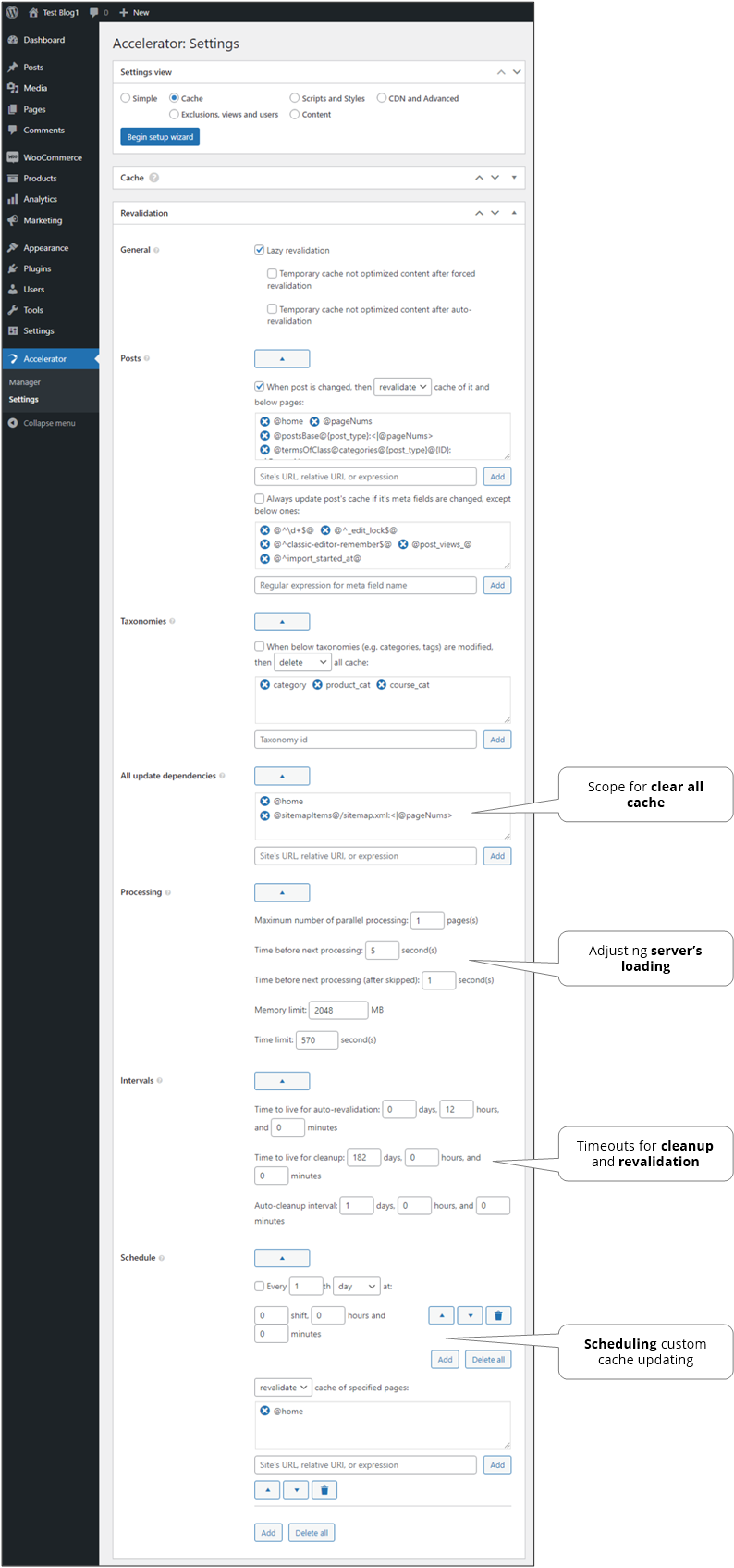 settings-Revalidation