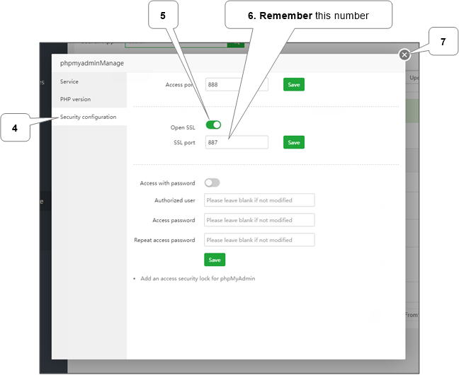 aapanel-phpmyadmin-settings-security