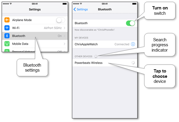 Pairing a bluetooth online